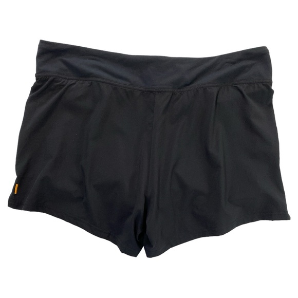 Lucy Athletic Power Shorts Wide Drawstring Waistband Two Layers Black Size XL - Picture 2 of 9